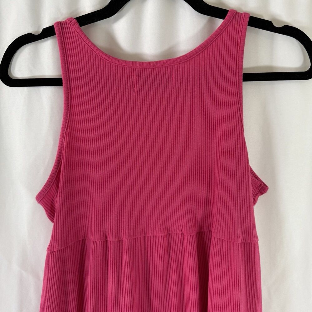 Old Navy Dress Girls XXL 18 Plus Pink Ribbed Sleeveless Strappy Round Neck - Picture 8 of 9